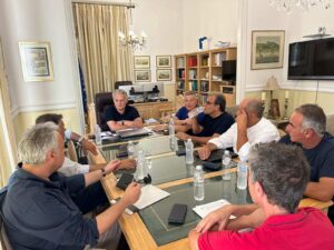 Read more about the article Συνάντηση του Περιφερειάρχη Πελοποννήσου Δημήτρη Πτωχού με τους Προέδρους των Επιμελητηρίων | «Συνεργασία και Ανάπτυξη στο επίκεντρο»