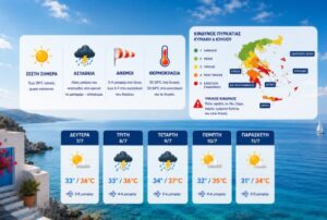Read more about the article Καιρός: Εξασθενούν τα μελτέμια – Ανεβαίνει η θερμοκρασία