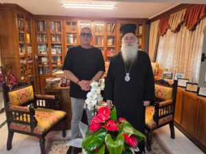 Read more about the article Επίσκεψη του νέου Αντιπεριφερειάρχη Κορινθίας Σ.Μουρίκη με τον Σεβασμιώτατο Μητροπολίτη Κορίνθου κ.Παύλο.